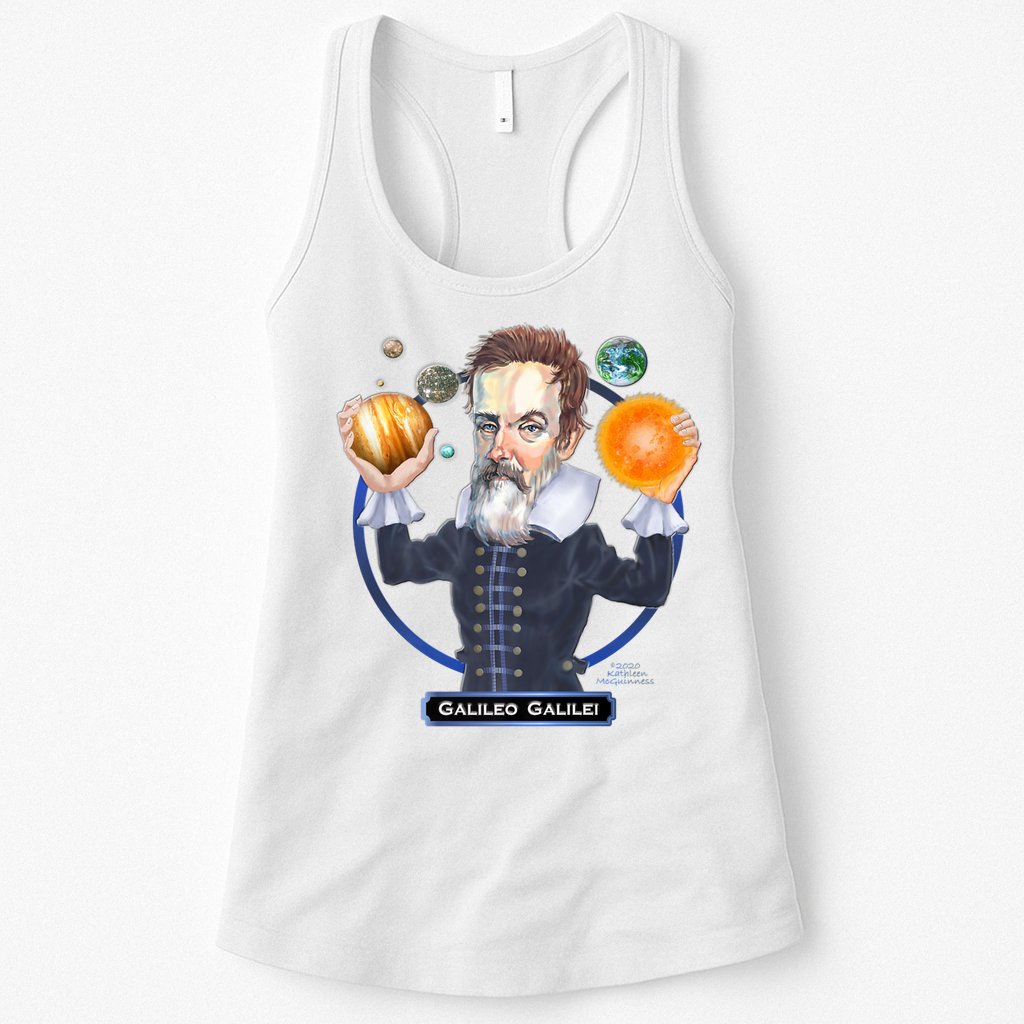 Galileo Galilei Astronomer Womens Tank Top