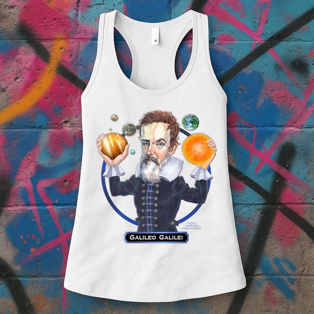 Galileo Galilei Astronomer Womens Tank Top