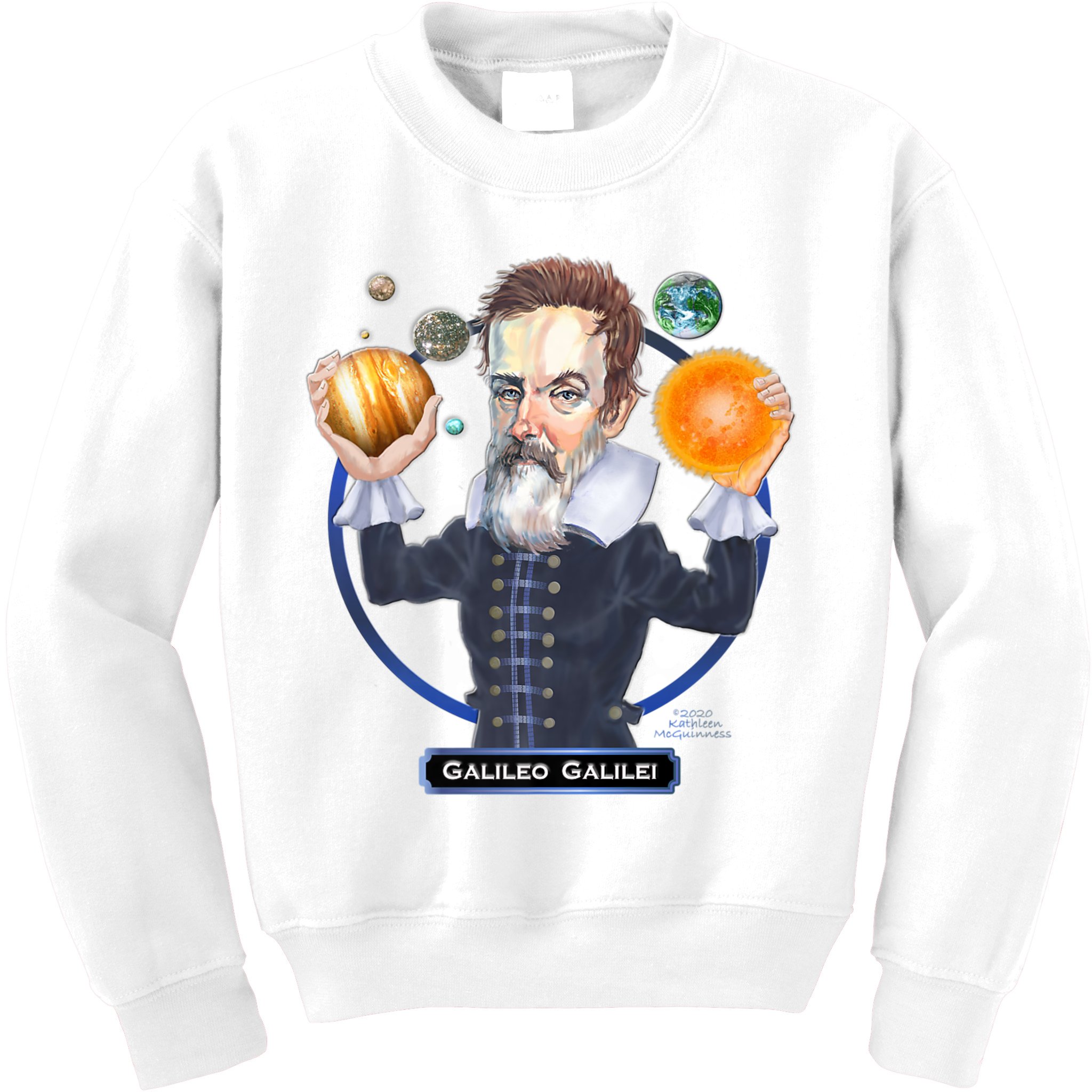 Galileo Galilei Astronomer Kids Sweatshirt