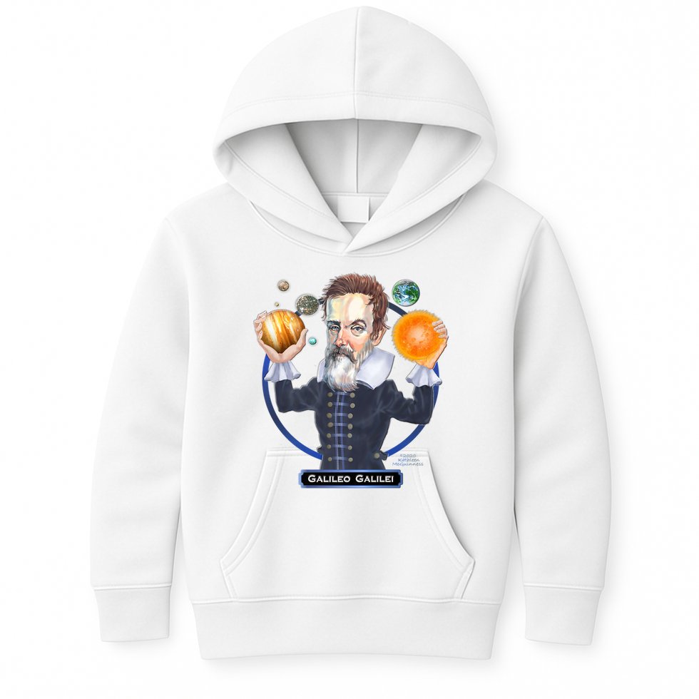 Galileo Galilei Astronomer Kids Hoodie