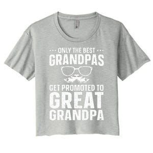 Great Grandpa Art For Dad Great Grandparent Grandfather  Women's Crop Top Tee