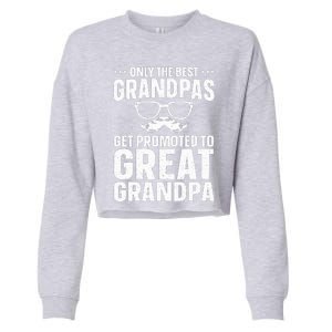 Great Grandpa Art For Dad Great Grandparent Grandfather  Cropped Pullover Crew