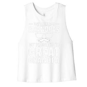 Great Grandpa Art For Dad Great Grandparent Grandfather  Women's Racerback Cropped Tank