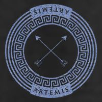 Greek Goddess Artemis Arrows God Hunt Mythology 7 Panel Mesh Trucker Snapback Hat
