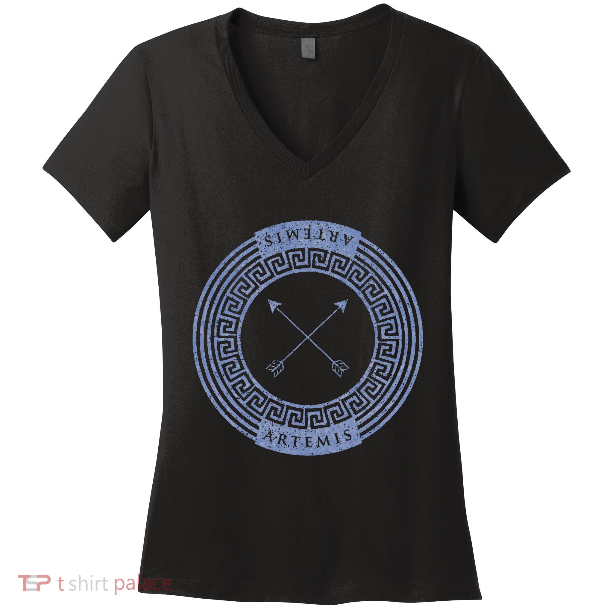 Greek Goddess Artemis Arrows God Hunt Mythology Women's V-Neck T-Shirt