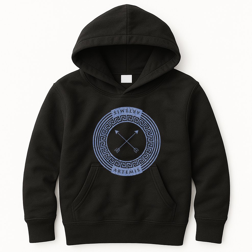 Greek Goddess Artemis Arrows God Hunt Mythology Kids Hoodie