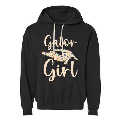 Gator Girl Alligator Lover Zookeeper Crocodile Garment-Dyed Fleece Hoodie