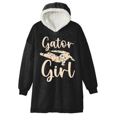 Gator Girl Alligator Lover Zookeeper Crocodile Hooded Wearable Blanket