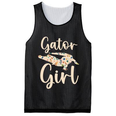 Gator Girl Alligator Lover Zookeeper Crocodile Mesh Reversible Basketball Jersey Tank