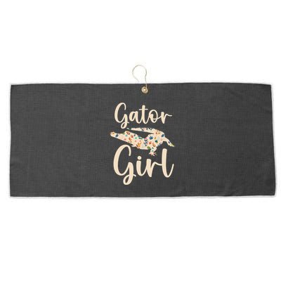 Gator Girl Alligator Lover Zookeeper Crocodile Large Microfiber Waffle Golf Towel