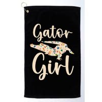Gator Girl Alligator Lover Zookeeper Crocodile Golf Towel