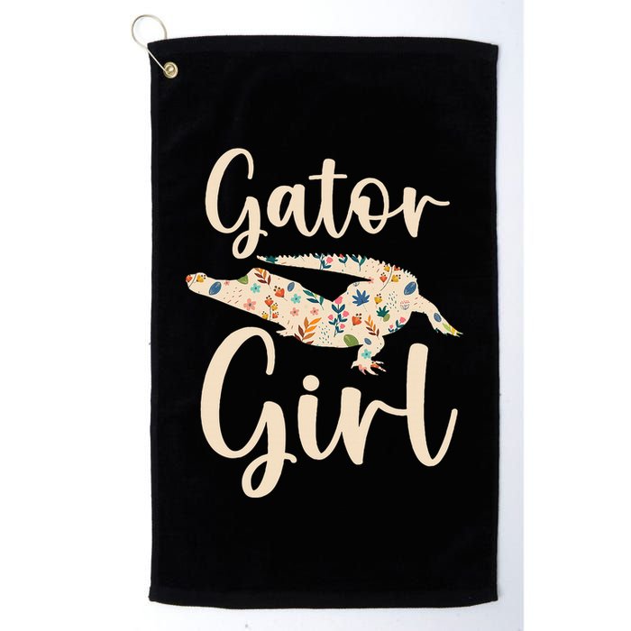 Gator Girl Alligator Lover Zookeeper Crocodile Golf Towel
