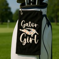 Gator Girl Alligator Lover Zookeeper Crocodile Golf Towel
