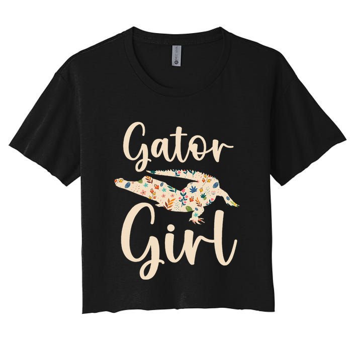 Gator Girl Alligator Lover Zookeeper Crocodile Women's Crop Top Tee