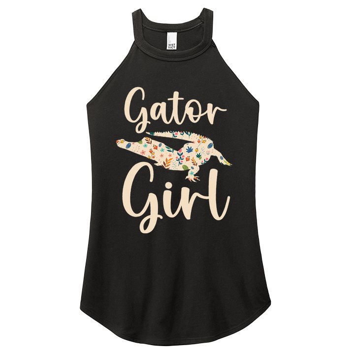 Gator Girl Alligator Lover Zookeeper Crocodile Women's Perfect Tri Rocker Tank