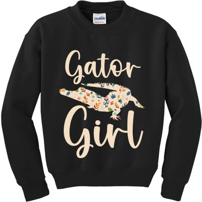 Gator Girl Alligator Lover Zookeeper Crocodile Kids Sweatshirt