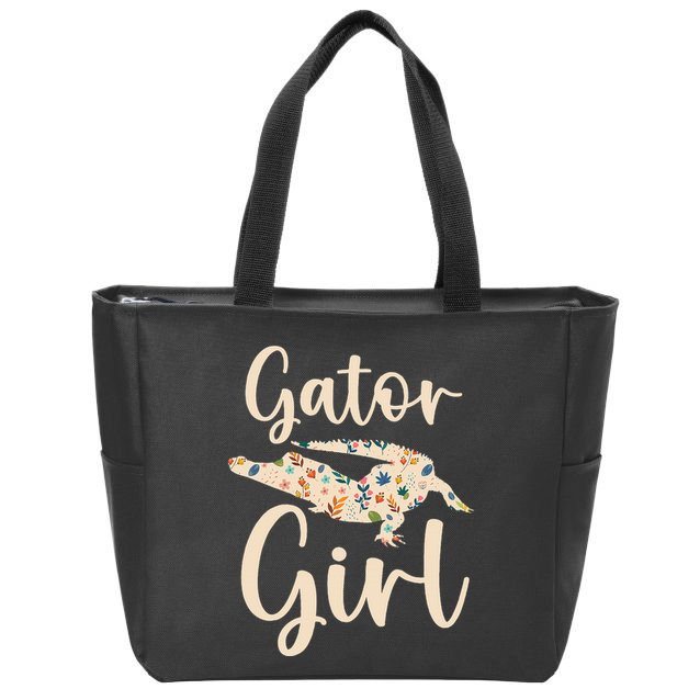 Gator Girl Alligator Lover Zookeeper Crocodile Zip Tote Bag