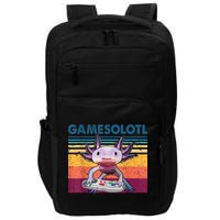 Gamesolotl Gamer Axolotl Fish Playing Video Games Impact Tech Backpack