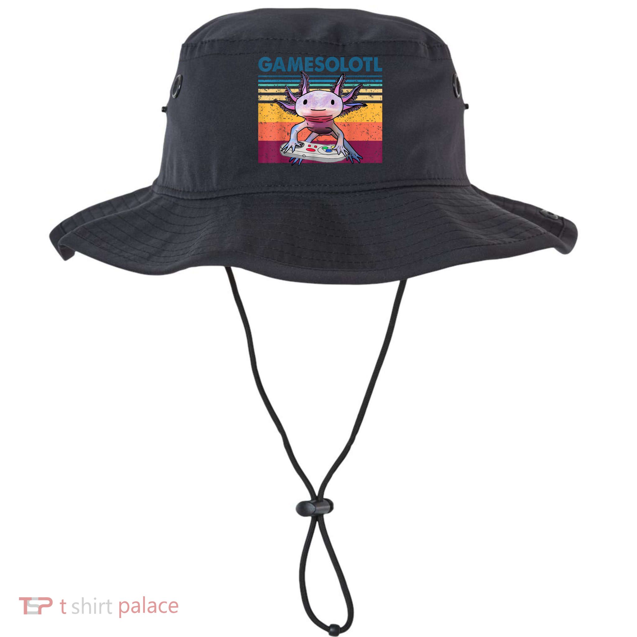 Gamesolotl Gamer Axolotl Fish Playing Video Games Bucket Hat