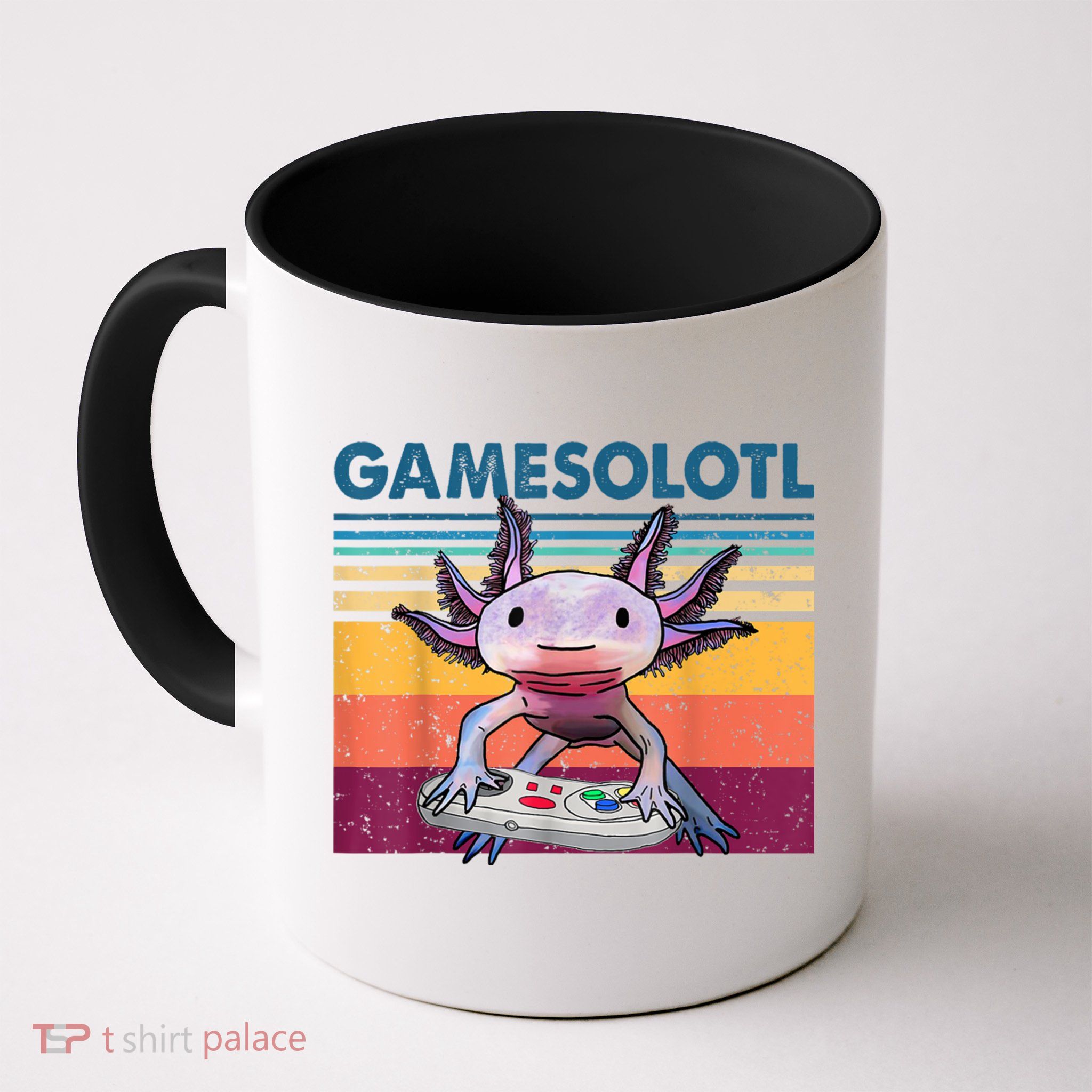 Gamesolotl Gamer Axolotl Fish Playing Video Games Mug
