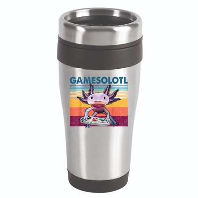 Gamesolotl Gamer Axolotl Fish Playing Video Games 16oz Travel Tumbler