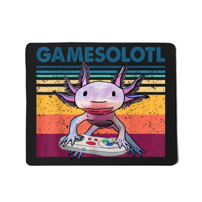 Gamesolotl Gamer Axolotl Fish Playing Video Games Mousepad