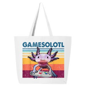 Gamesolotl Gamer Axolotl Fish Playing Video Games 25L Jumbo Tote