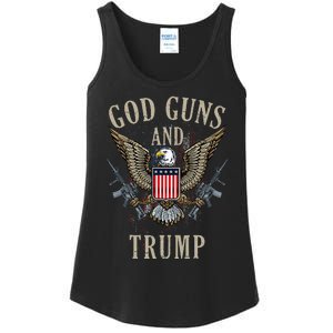 God Guns And Trump 2nd Amendment Flag Ar15 American Flag Ladies Essential Tank