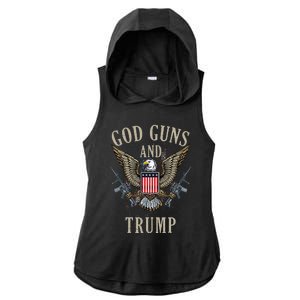 God Guns And Trump 2nd Amendment Flag AR15 American Flag Ladies PosiCharge Tri-Blend Wicking Draft Hoodie Tank