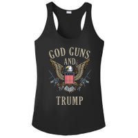 God Guns And Trump 2nd Amendment Flag AR15 American Flag Ladies PosiCharge Competitor Racerback Tank