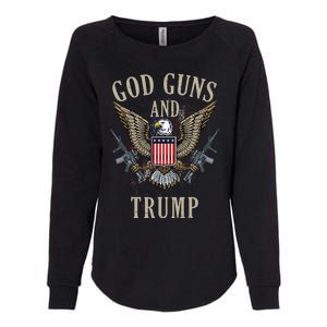 God Guns And Trump 2nd Amendment Flag AR15 American Flag Womens California Wash Sweatshirt