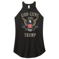 God Guns And Trump 2nd Amendment Flag AR15 American Flag Women's Perfect Tri Rocker Tank