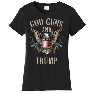 God Guns And Trump 2nd Amendment Flag AR15 American Flag Women's T-Shirt