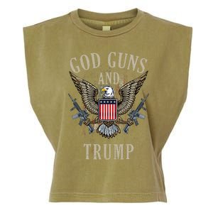 God Guns And Trump 2nd Amendment Flag AR15 American Flag Garment-Dyed Women's Muscle Tee