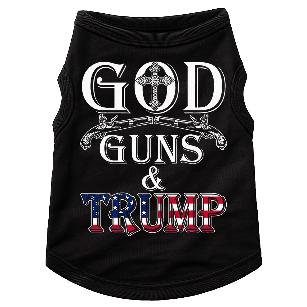 God Guns And Trump 2nd Amendment Trump 45 Doggie Tank