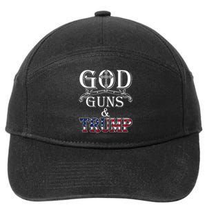 God Guns And Trump 2nd Amendment Trump 45 7-Panel Snapback Hat