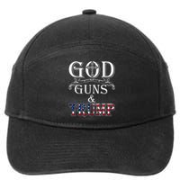 God Guns And Trump 2nd Amendment Trump 45 7-Panel Snapback Hat