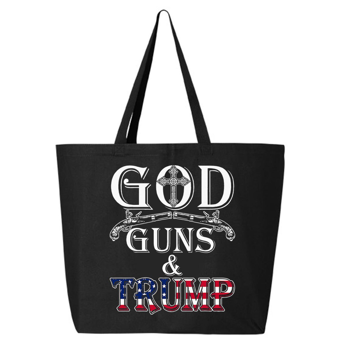 God Guns And Trump 2nd Amendment Trump 45 25L Jumbo Tote