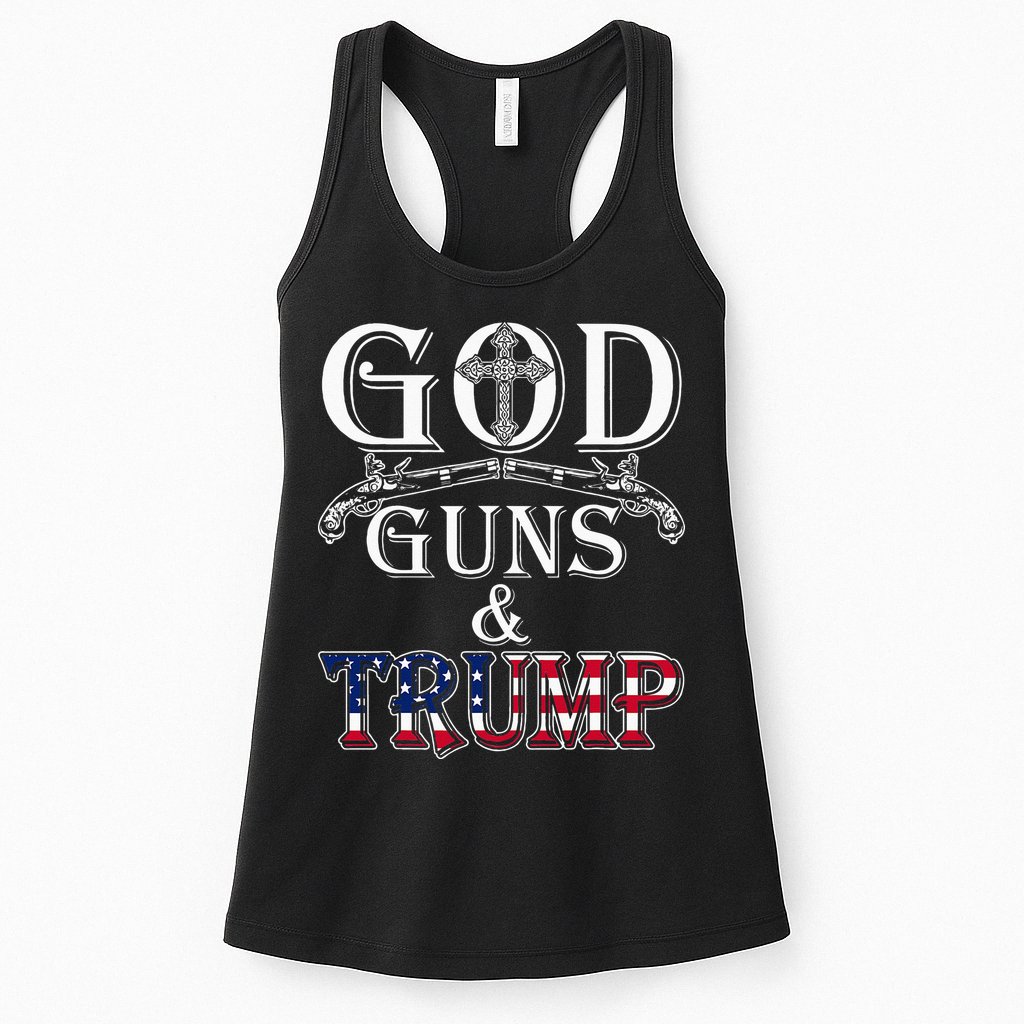 God Guns And Trump 2nd Amendment Trump 45 Womens Tank Top