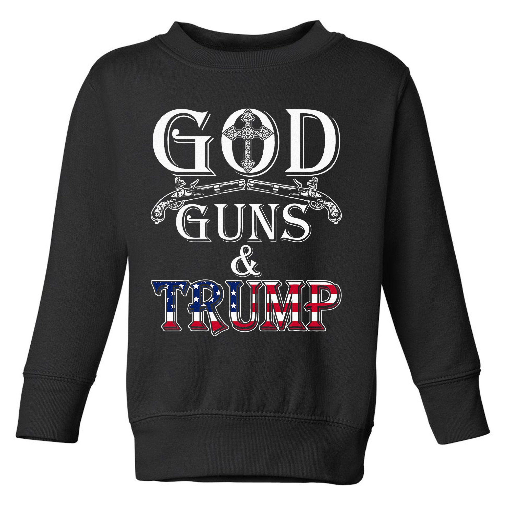 God Guns And Trump 2nd Amendment Trump 45 Toddler Sweatshirt