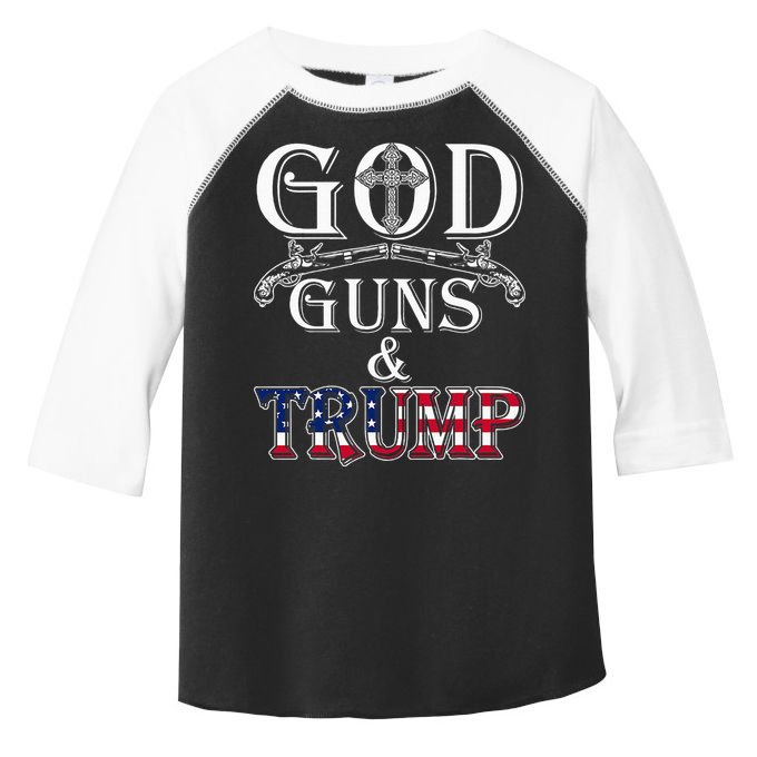 God Guns And Trump 2nd Amendment Trump 45 Toddler Fine Jersey T-Shirt