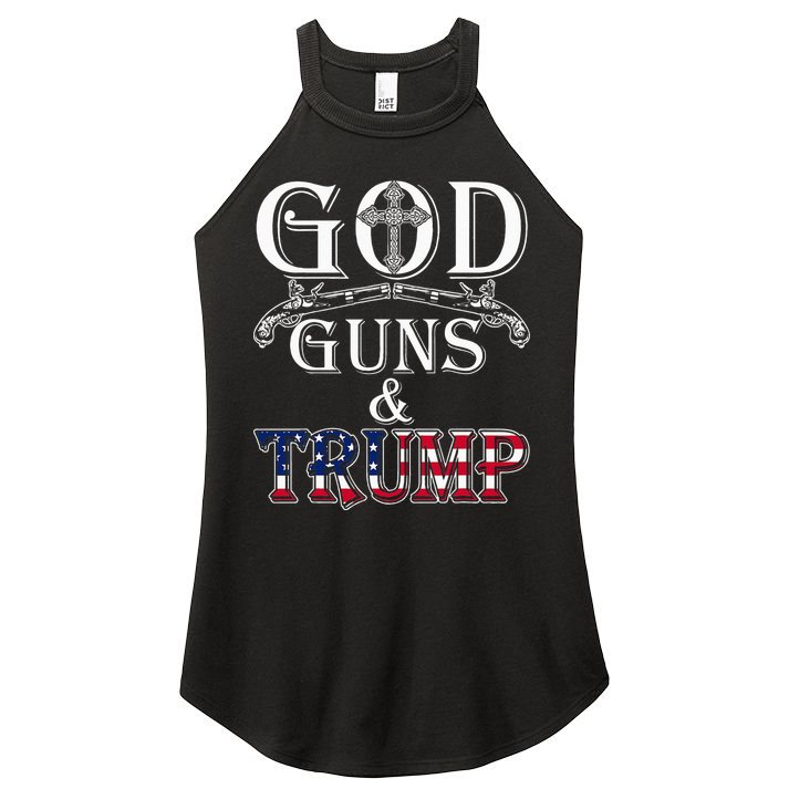 God Guns And Trump 2nd Amendment Trump 45 Women's Perfect Tri Rocker Tank