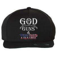 God Guns And Trump 2nd Amendment Trump 45 Wool Snapback Cap