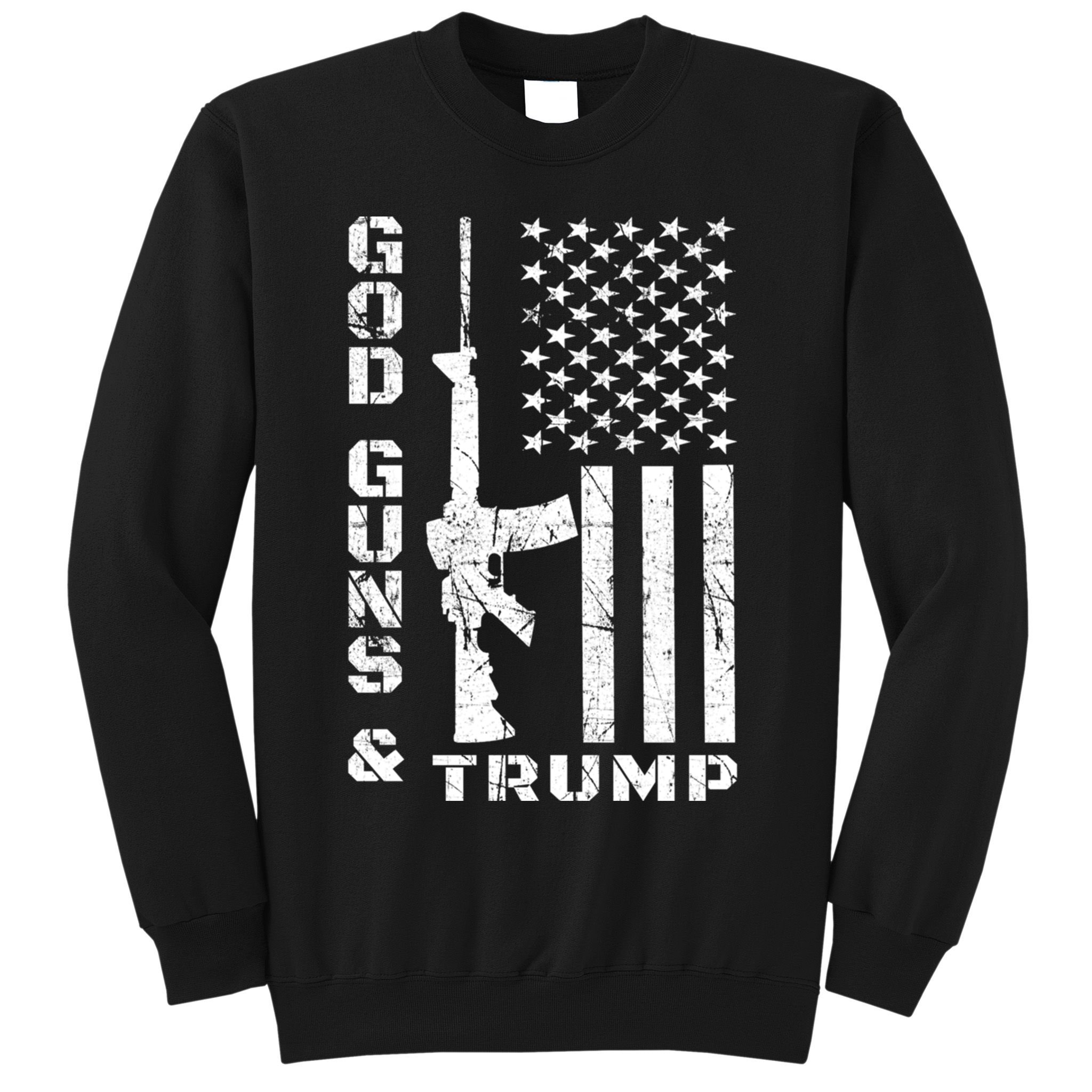 God Guns And Trump Cool Gift 2nd Amendment Flag Ar15 Gift Sweatshirt