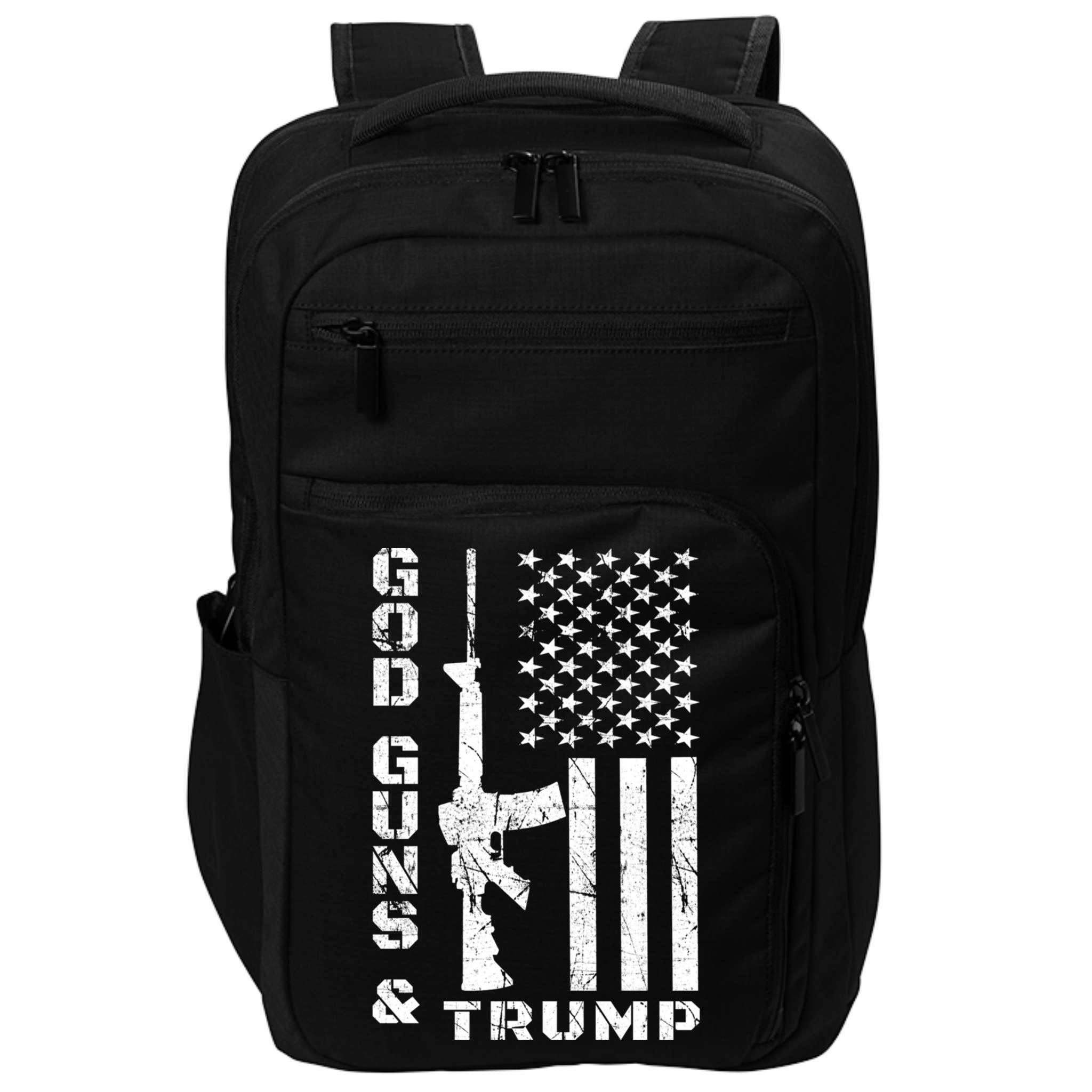 God Guns And Trump Cool Gift 2nd Amendment Flag Ar15 Gift Impact Tech Backpack