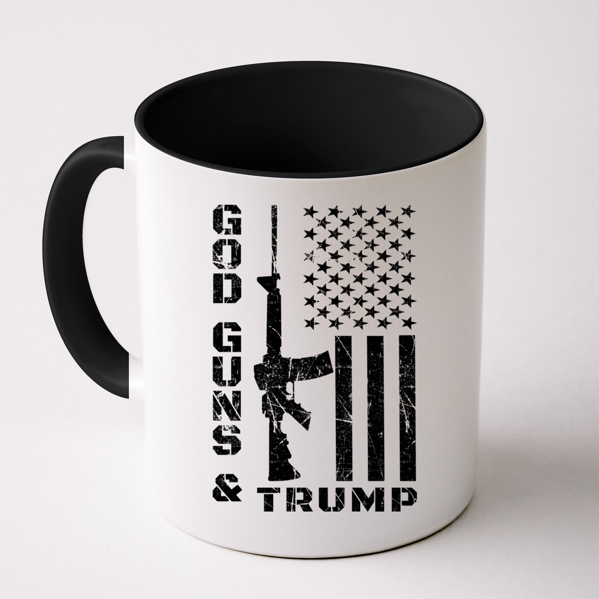 God Guns And Trump Cool Gift 2nd Amendment Flag Ar15 Gift Mug