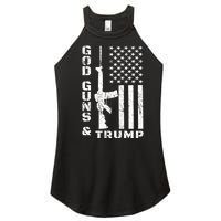 God Guns And Trump Cool Gift 2nd Amendment Flag Ar15 Gift Women’s Perfect Tri Rocker Tank