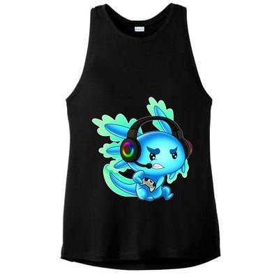 Gamesolotl Gaming Axolotl Clothing   Ladies PosiCharge Tri-Blend Wicking Tank