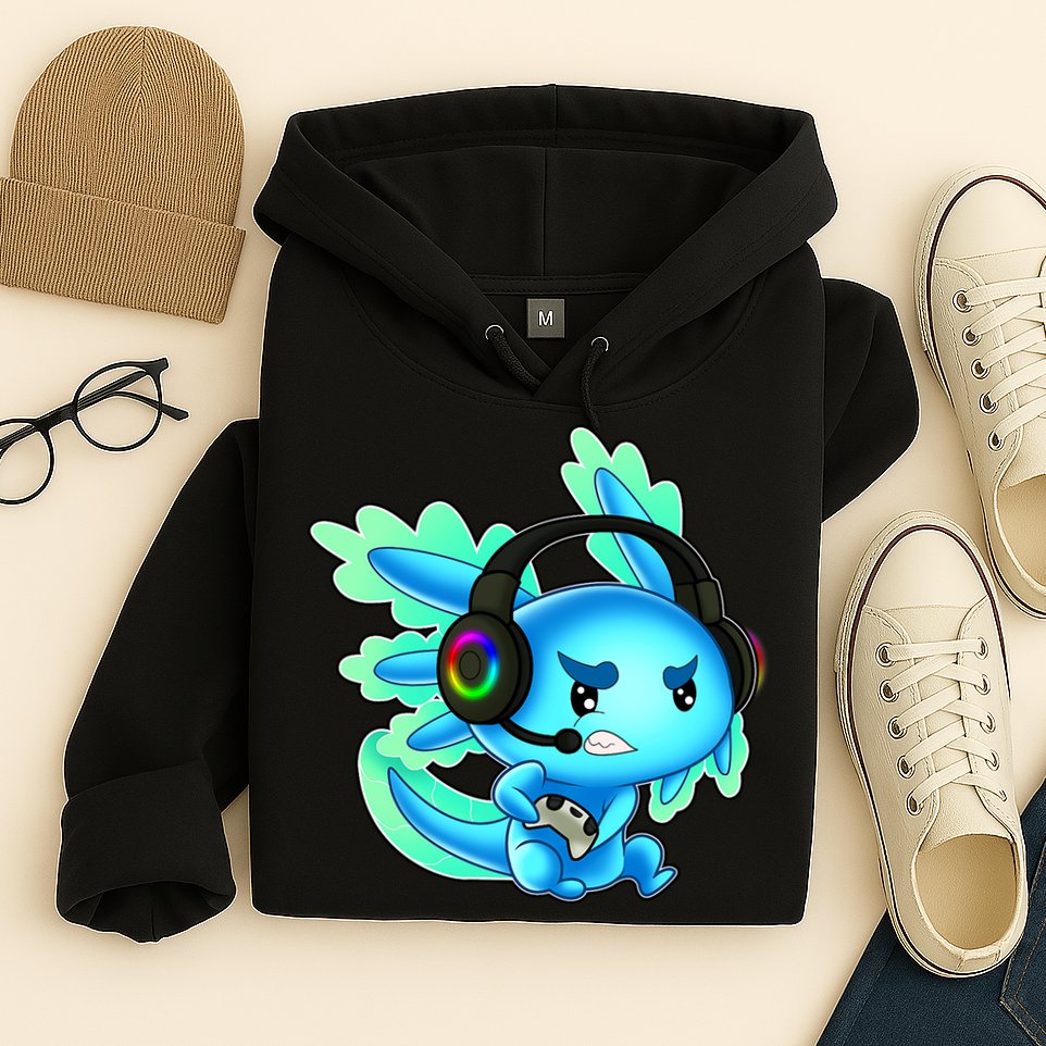 Gamesolotl Gaming Axolotl Clothing   Hoodie