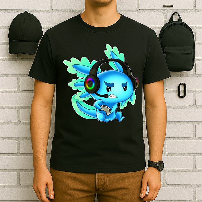 Gamesolotl Gaming Axolotl Clothing   T-Shirt